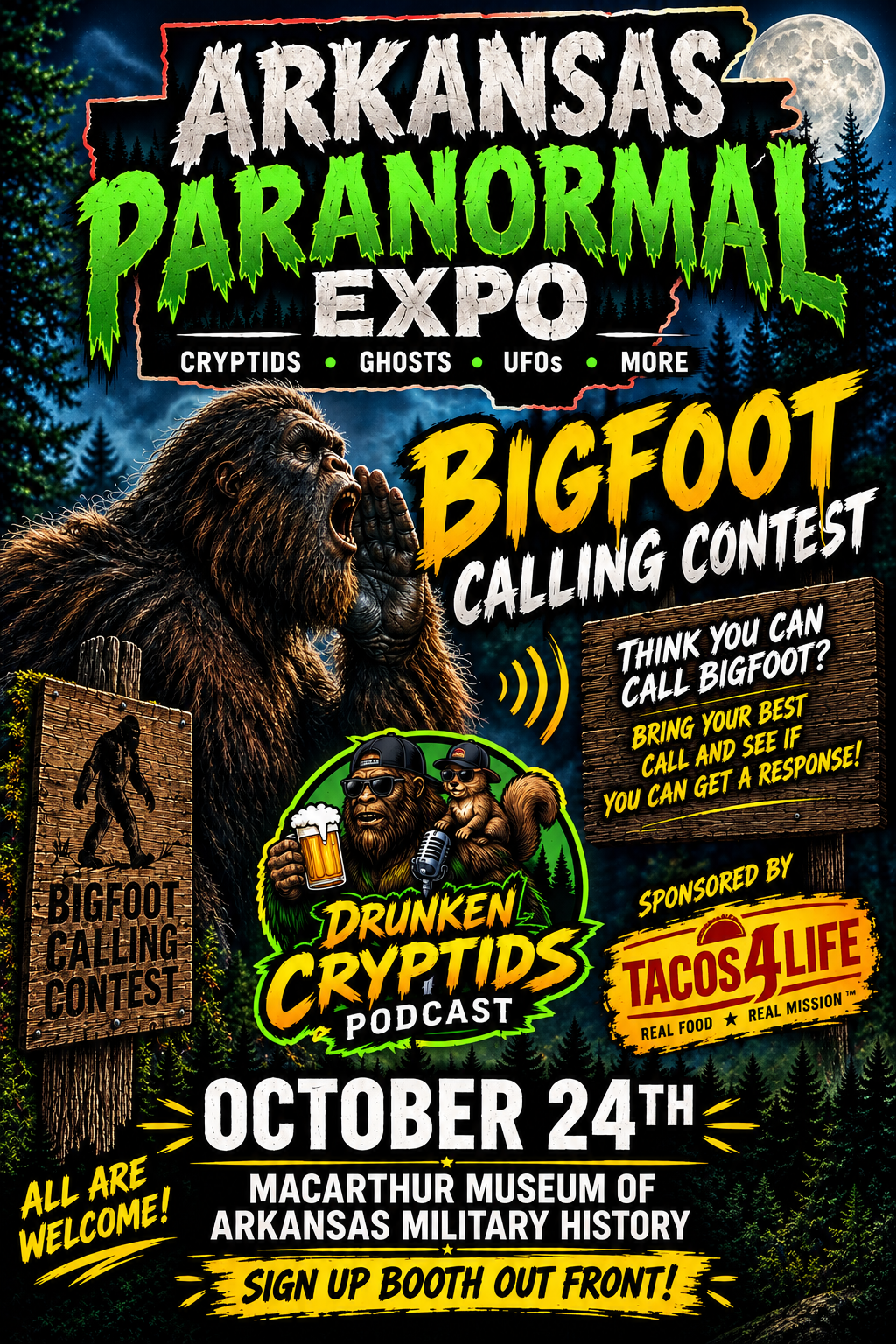 Arkansas Paranormal Expo Bigfoot Calling Contest 2026